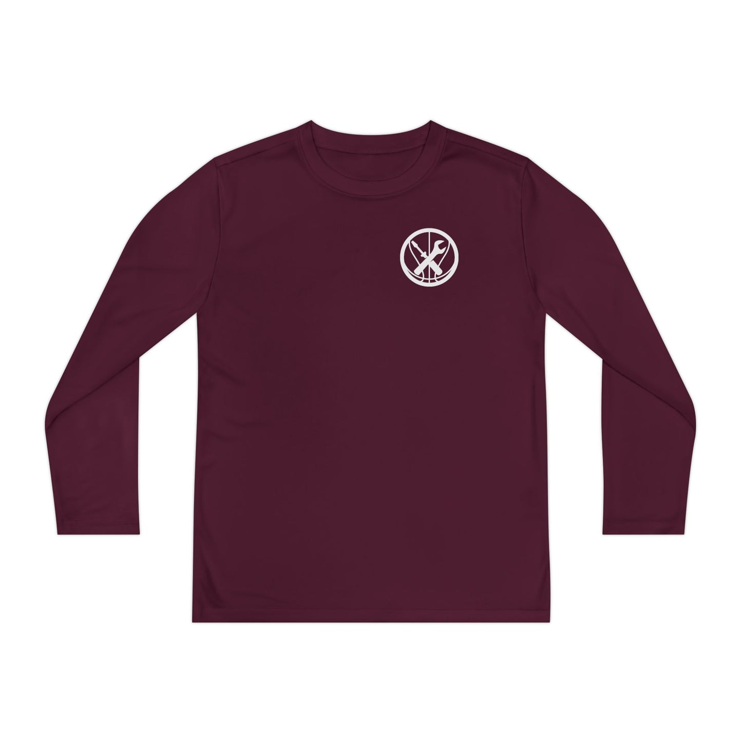 Hoops Mechanic Youth LS Double Logo Tee