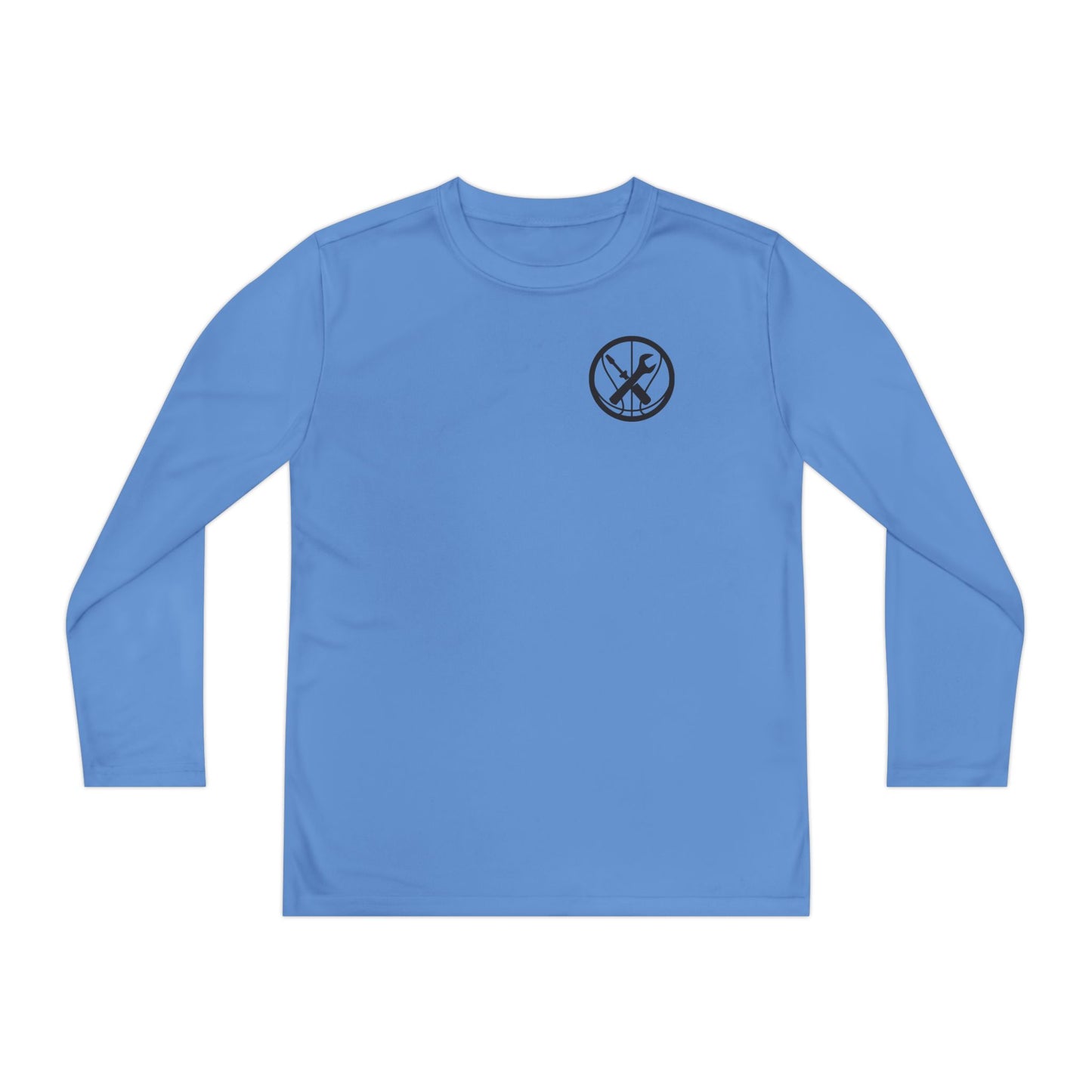 Hoops Mechanic Youth LS Double Logo Tee