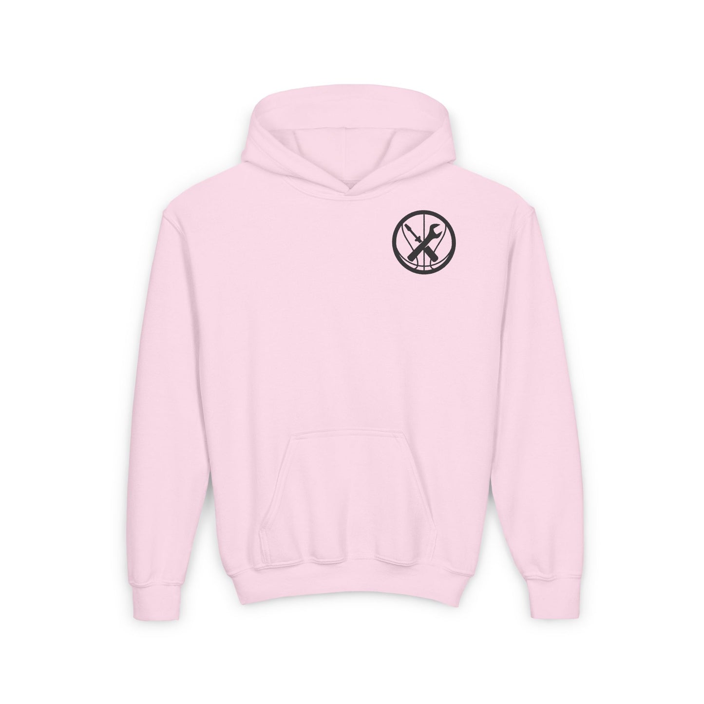 Hoops Mechanic Youth Double Logo Basketball Hoodie