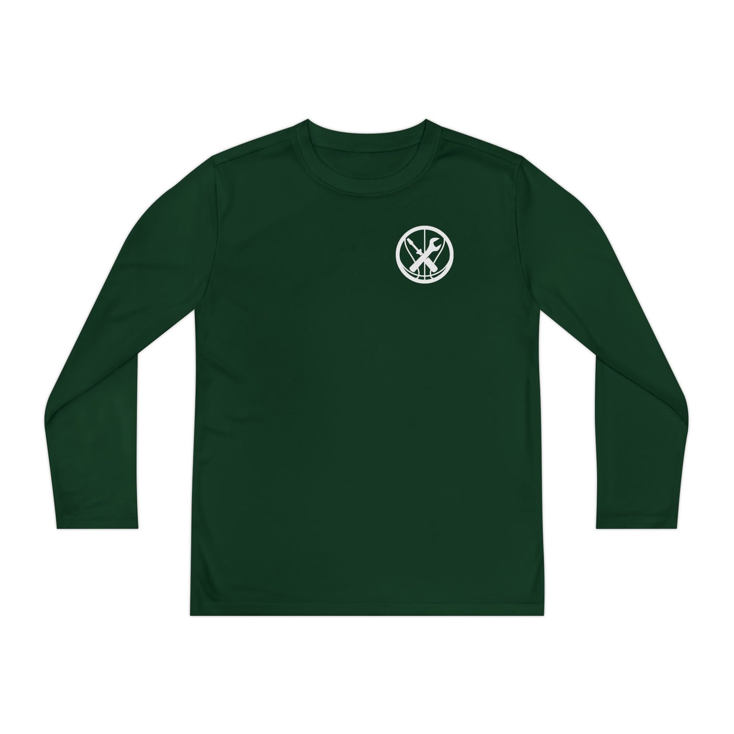 Hoops Mechanic Youth LS Double Logo Tee