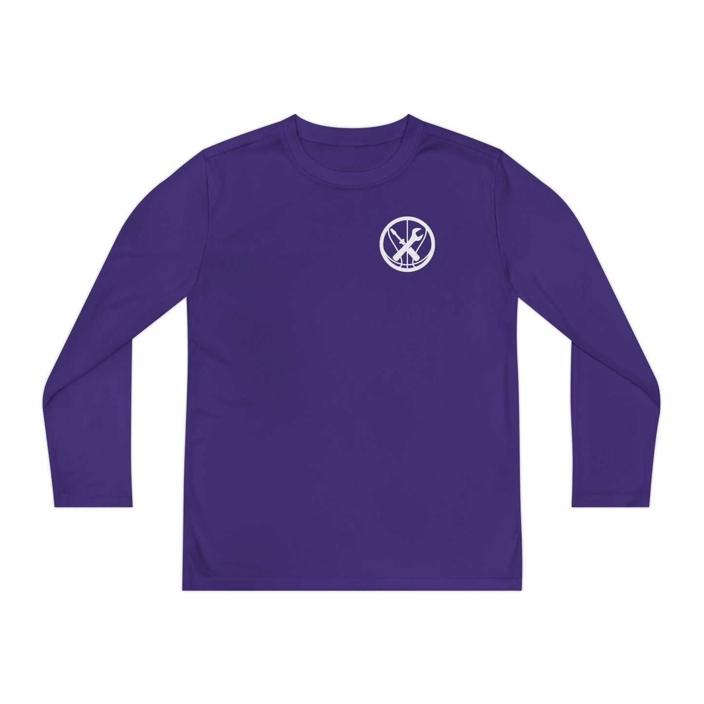 Hoops Mechanic Youth LS Double Logo Tee
