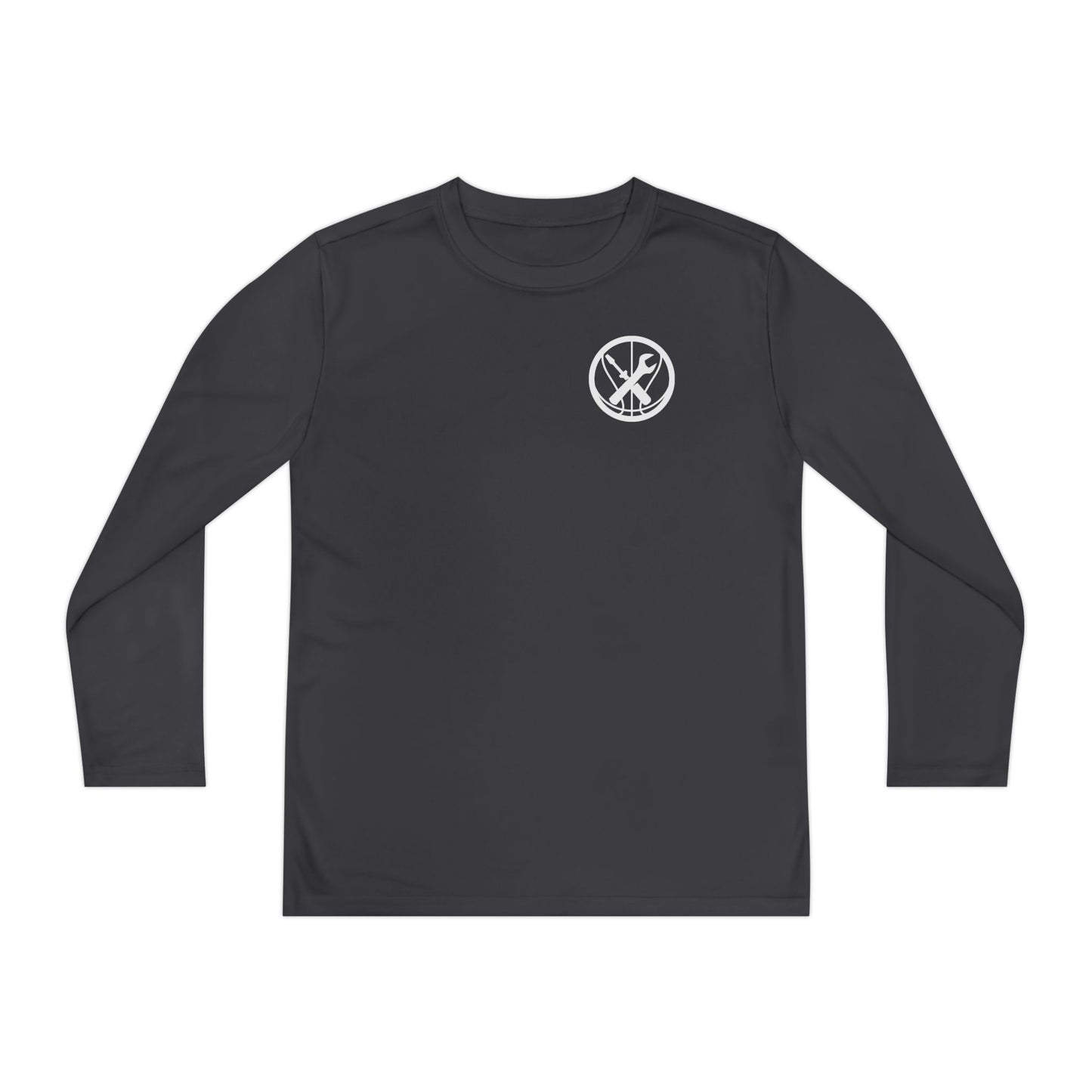 Hoops Mechanic Youth LS Double Logo Tee