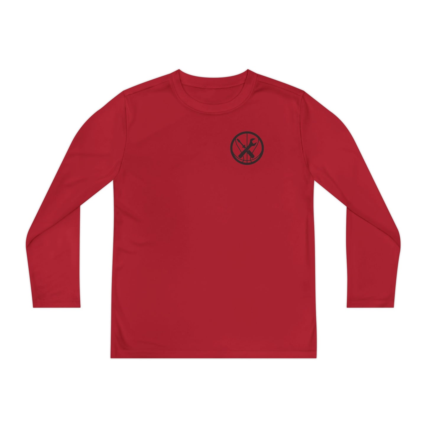 Hoops Mechanic Youth LS Double Logo Tee