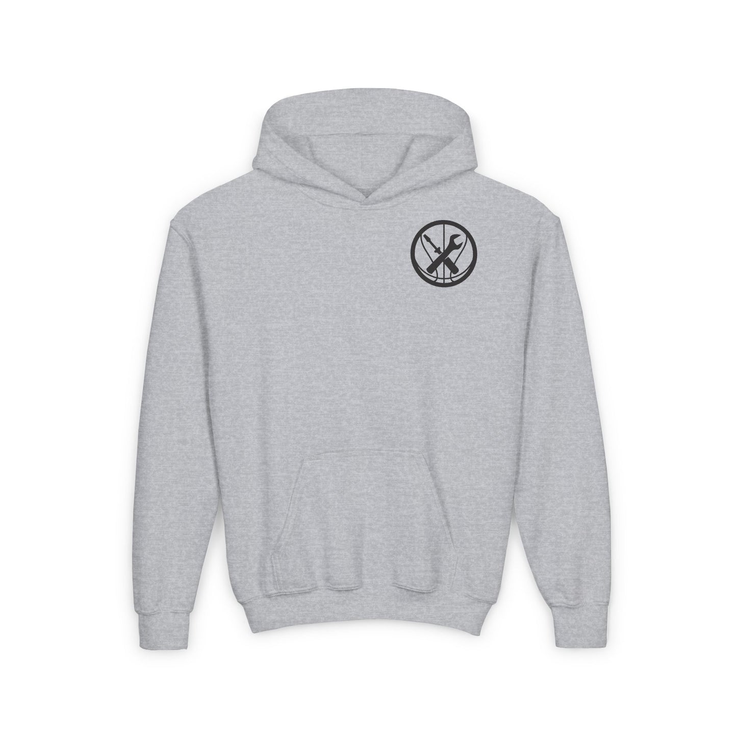 Hoops Mechanic Youth Double Logo Basketball Hoodie