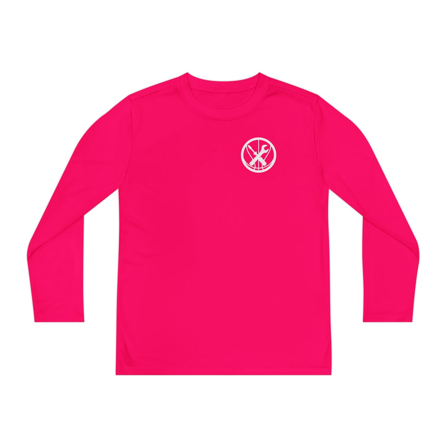 Hoops Mechanic Youth LS Double Logo Tee