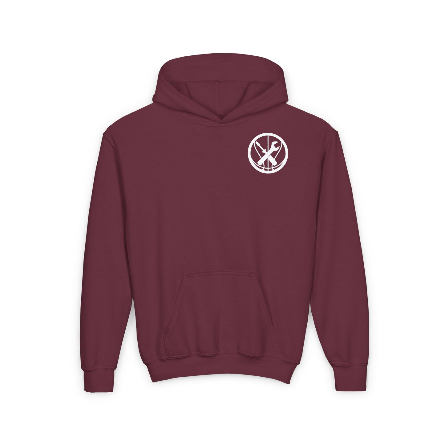 Hoops Mechanic Youth Double Logo Basketball Hoodie