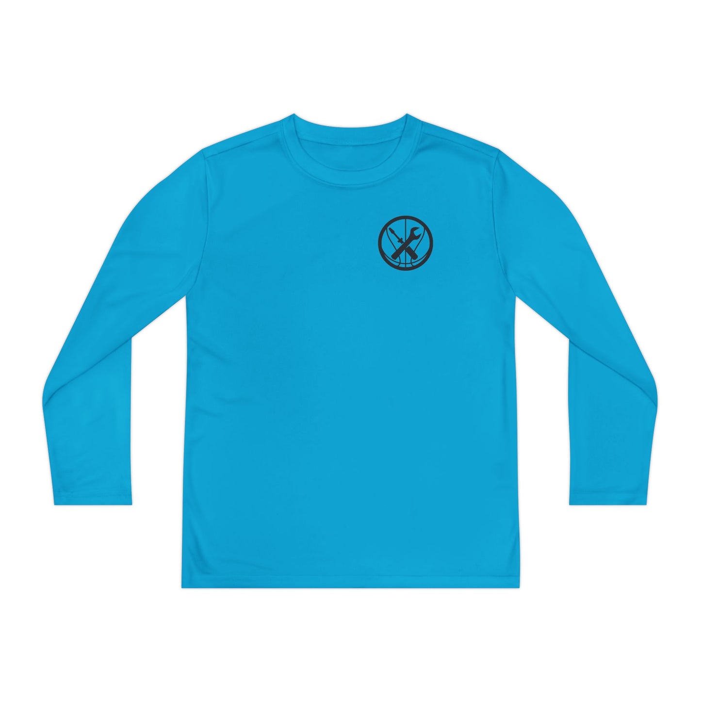 Hoops Mechanic Youth LS Double Logo Tee