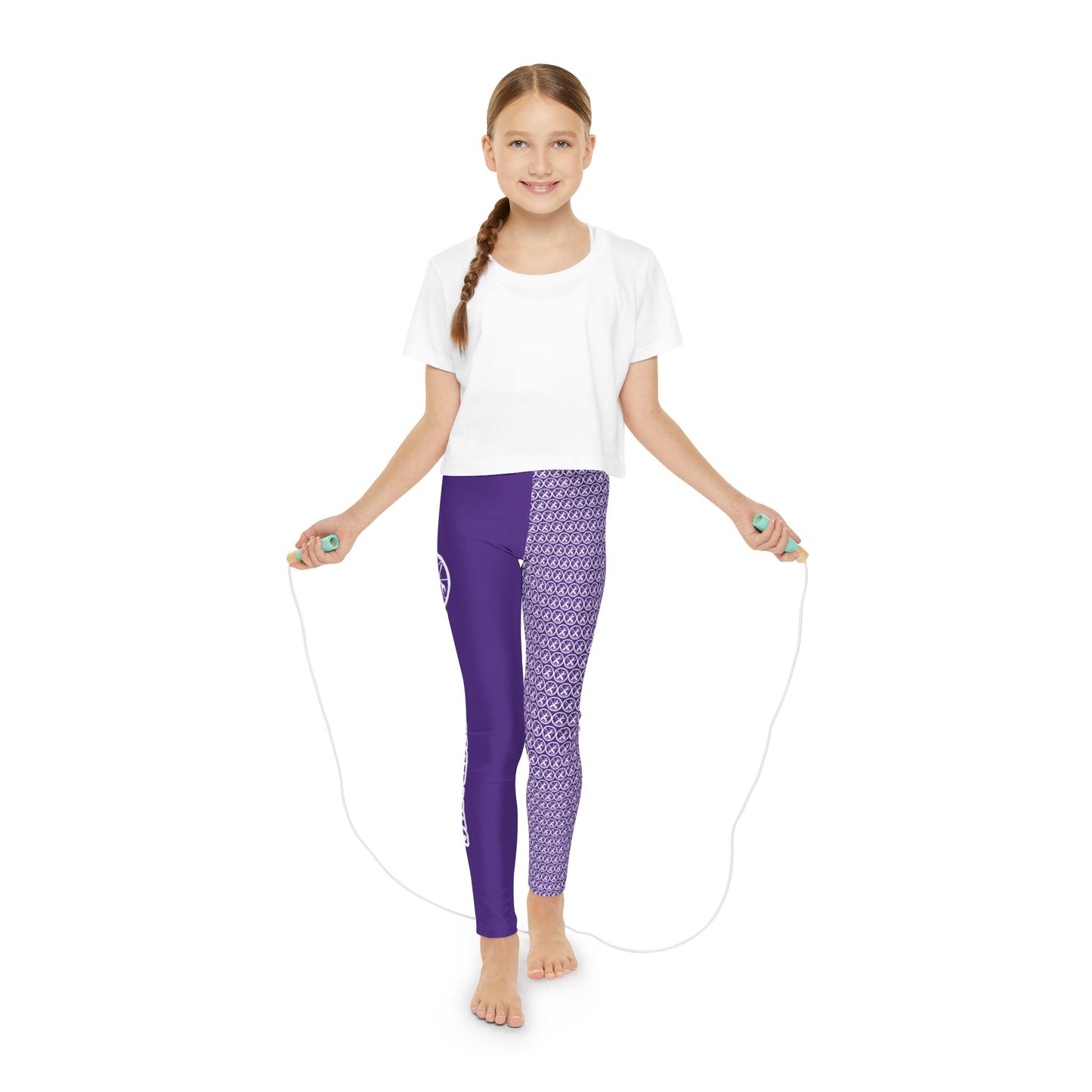 Hoops Mechanic Youth Purple Full-Length Leggings
