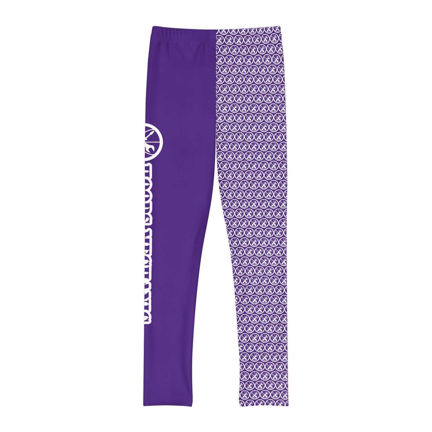 Hoops Mechanic Youth Purple Full-Length Leggings