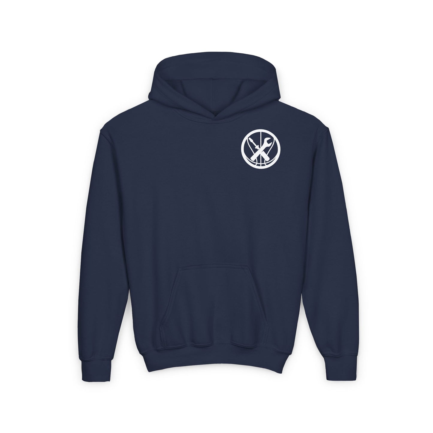 Hoops Mechanic Youth Double Logo Basketball Hoodie