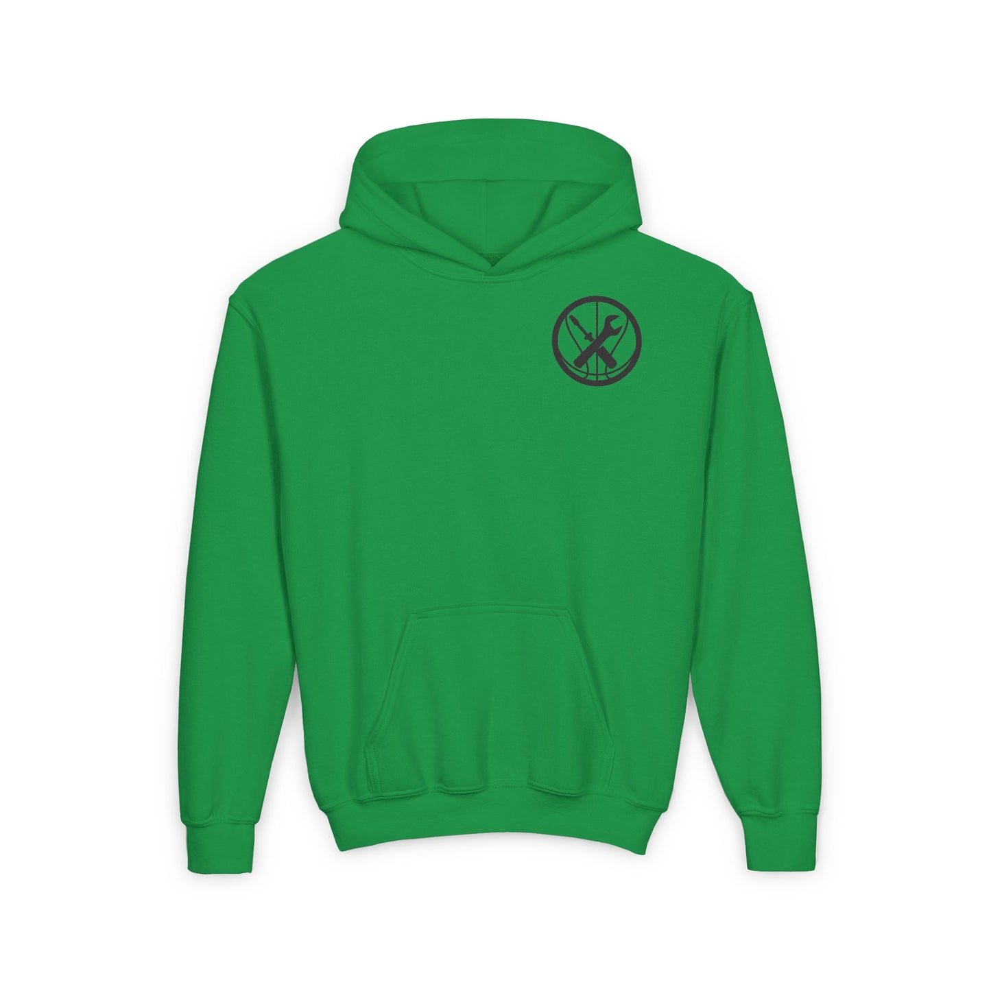 Hoops Mechanic Youth Double Logo Basketball Hoodie