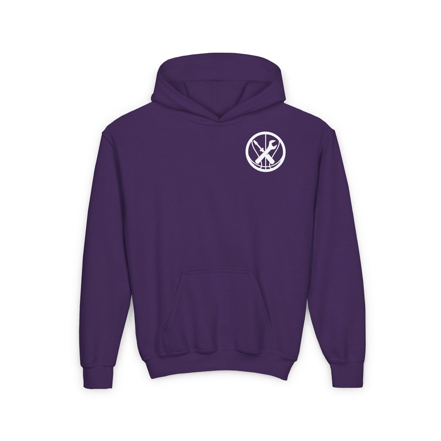 Hoops Mechanic Youth Double Logo Basketball Hoodie