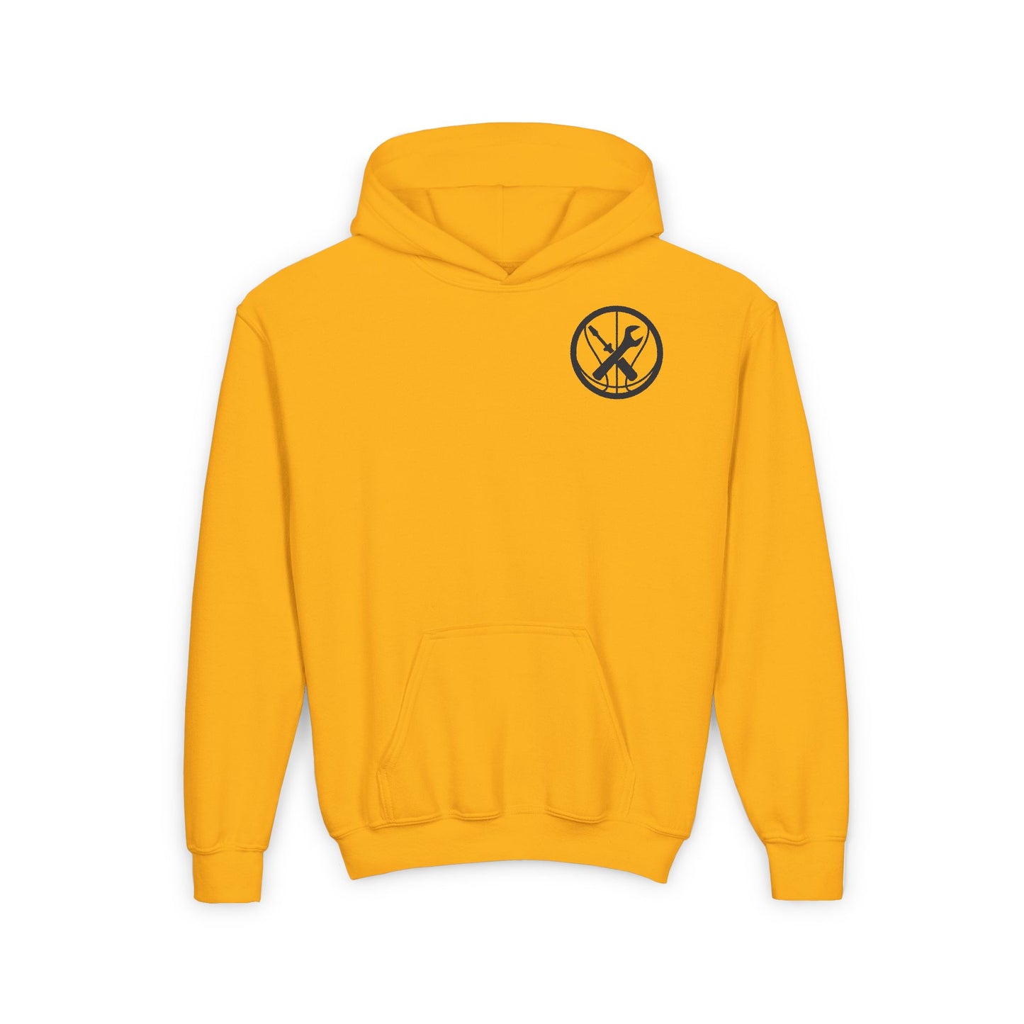 Hoops Mechanic Youth Double Logo Basketball Hoodie