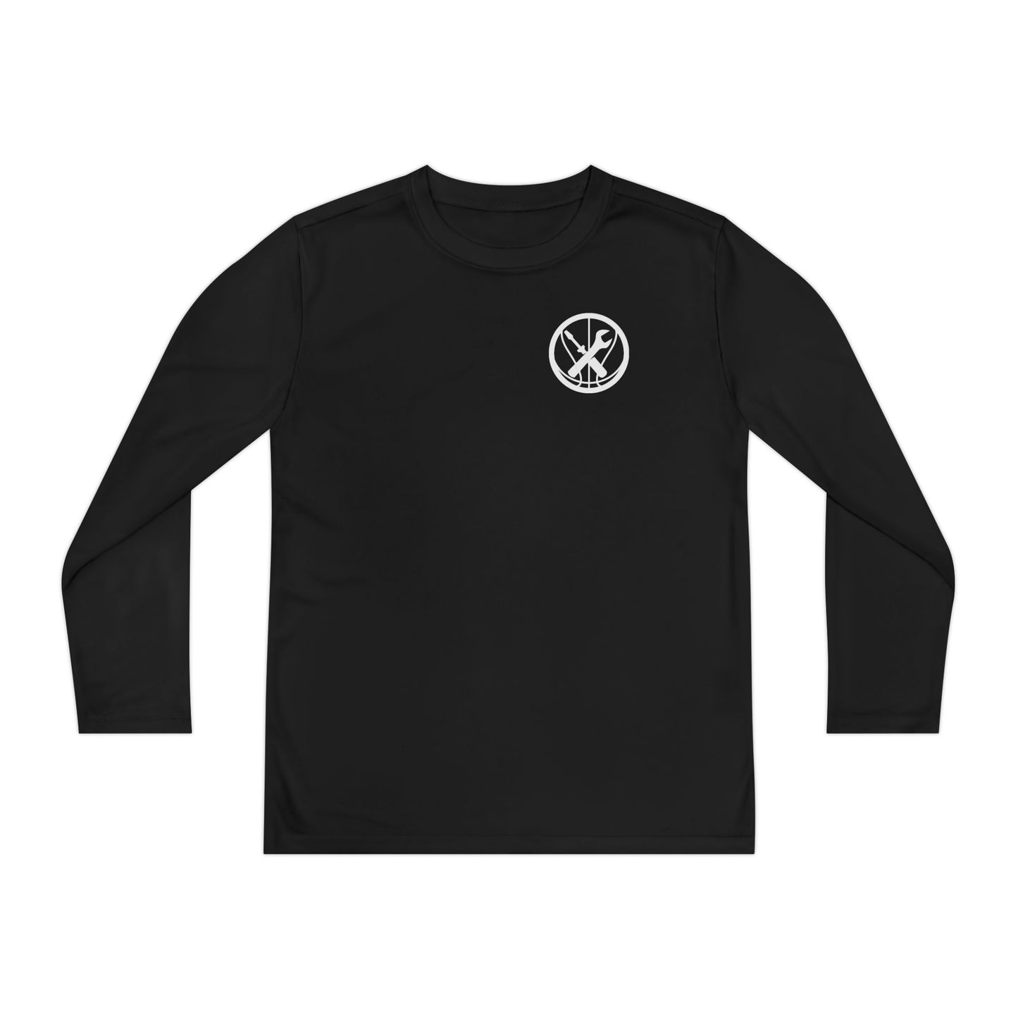Hoops Mechanic Youth LS Double Logo Tee