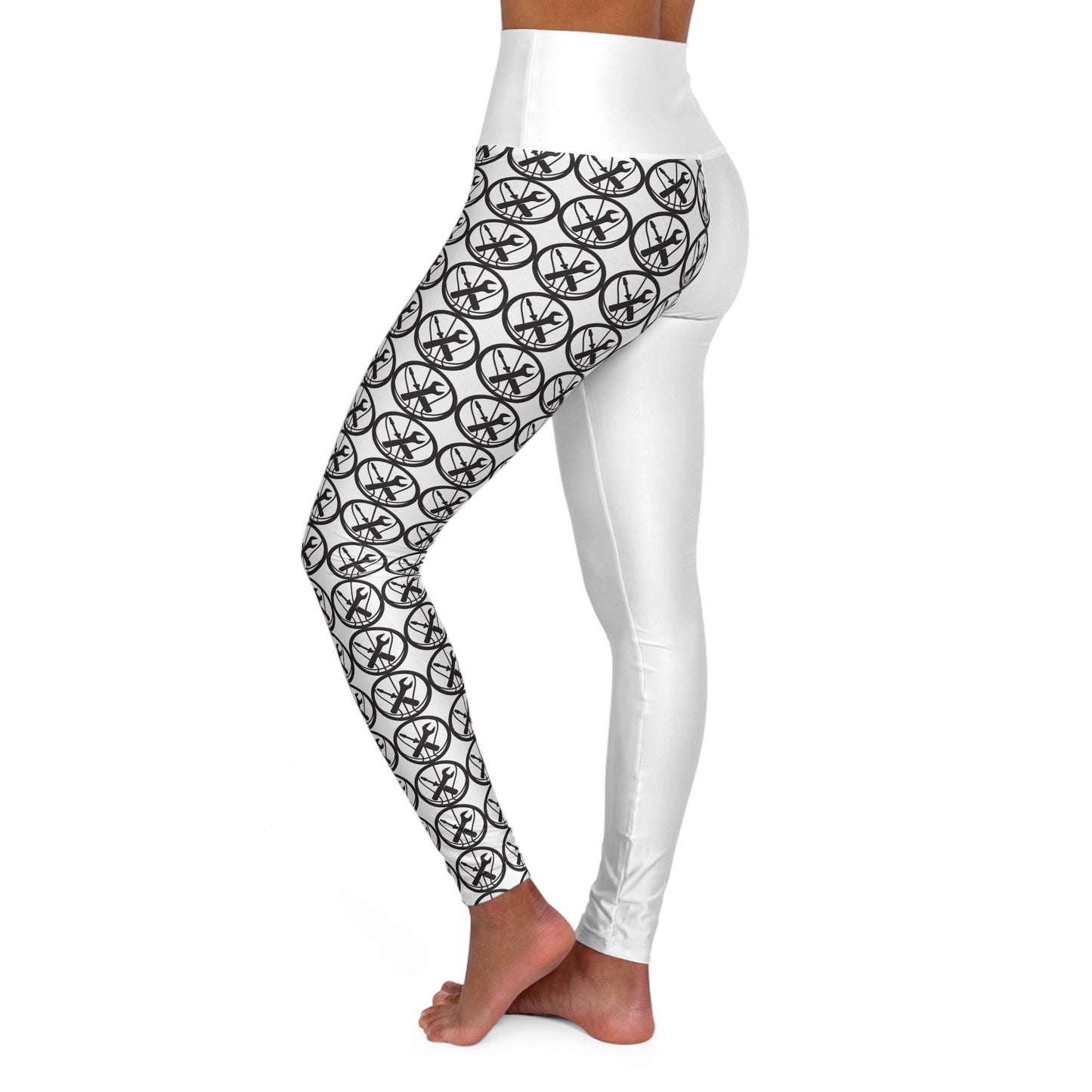 HM High Waisted Yoga Leggings - White FOL