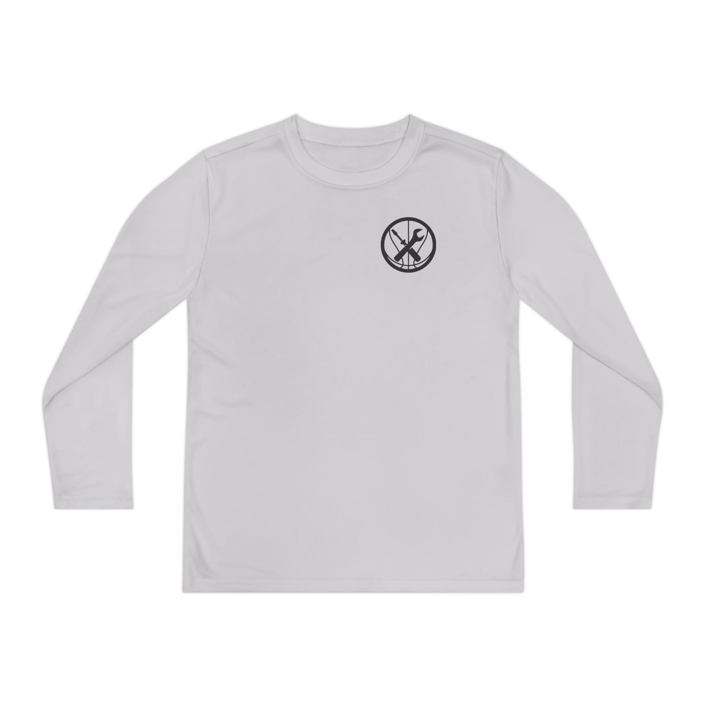 Hoops Mechanic Youth LS Double Logo Tee