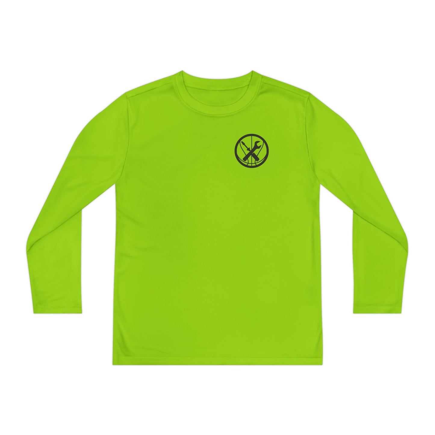 Hoops Mechanic Youth LS Double Logo Tee