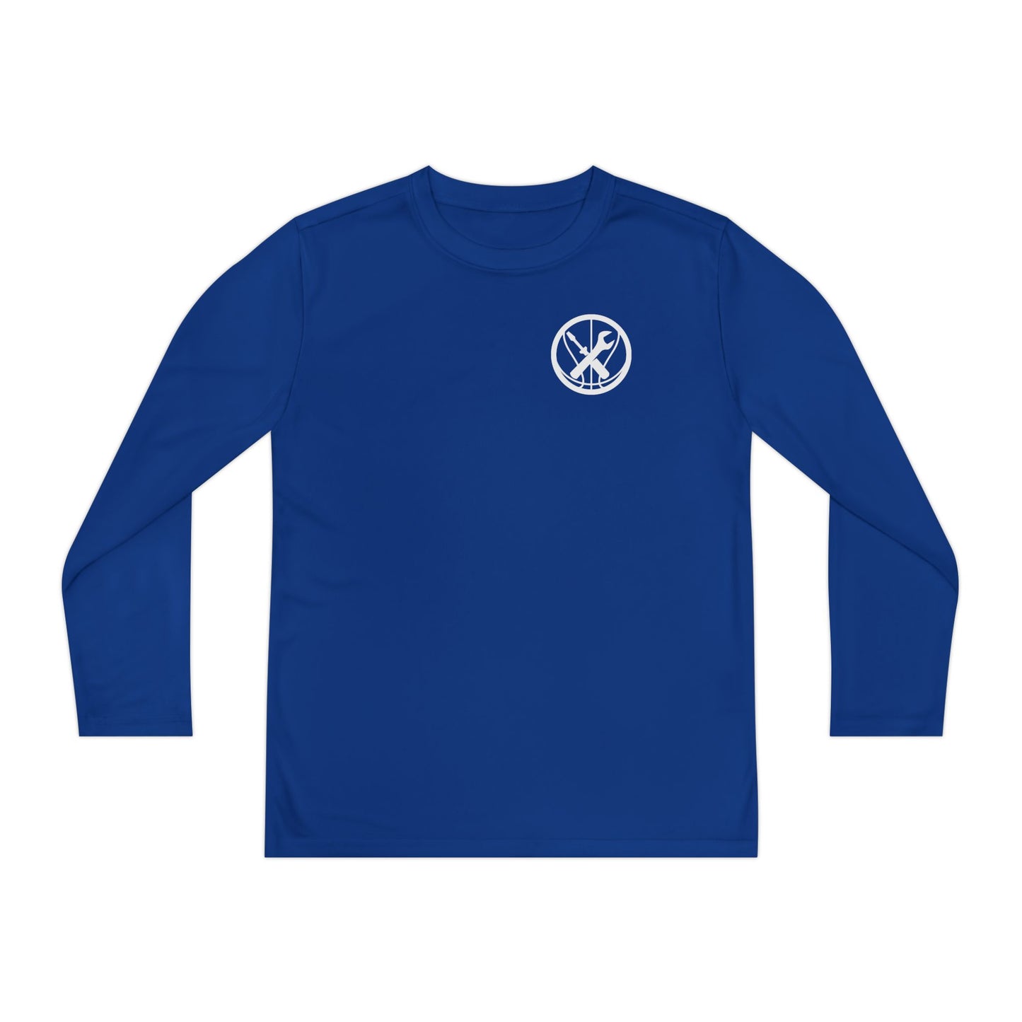 Hoops Mechanic Youth LS Double Logo Tee