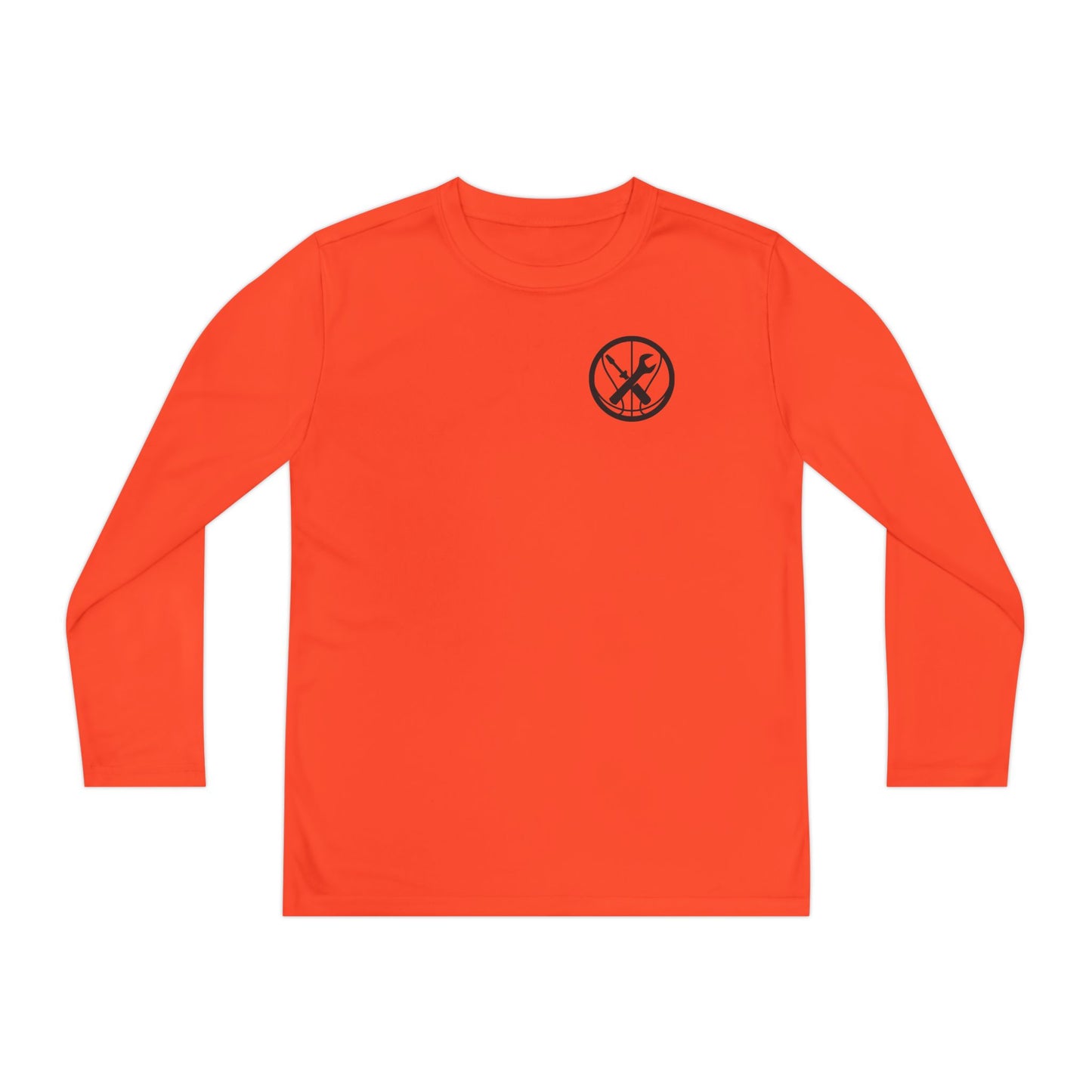 Hoops Mechanic Youth LS Double Logo Tee