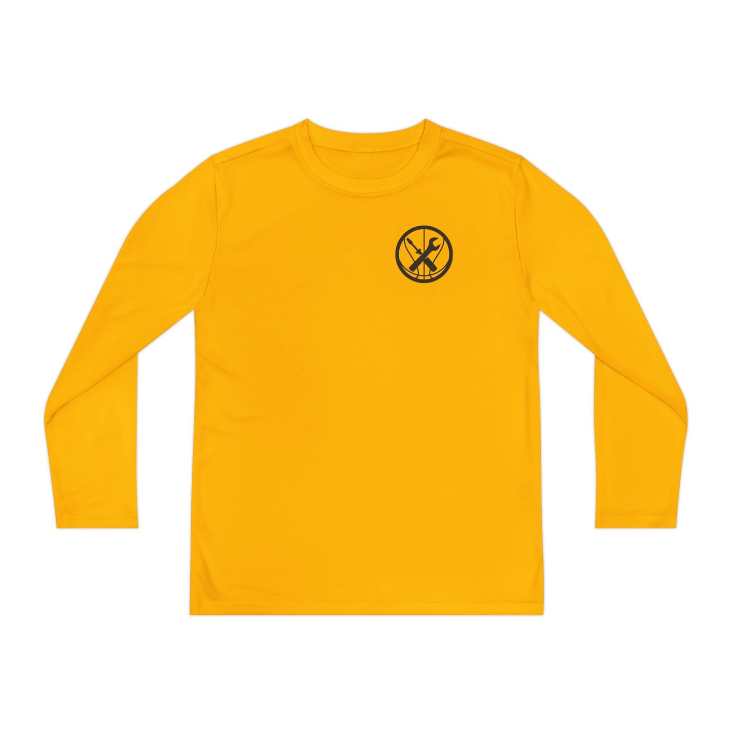 Hoops Mechanic Youth LS Double Logo Tee