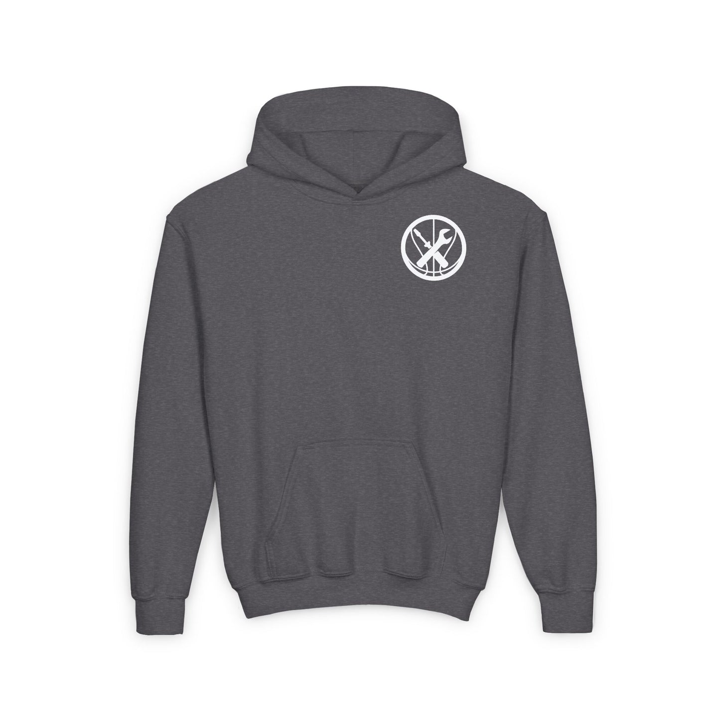 Hoops Mechanic Youth Double Logo Basketball Hoodie