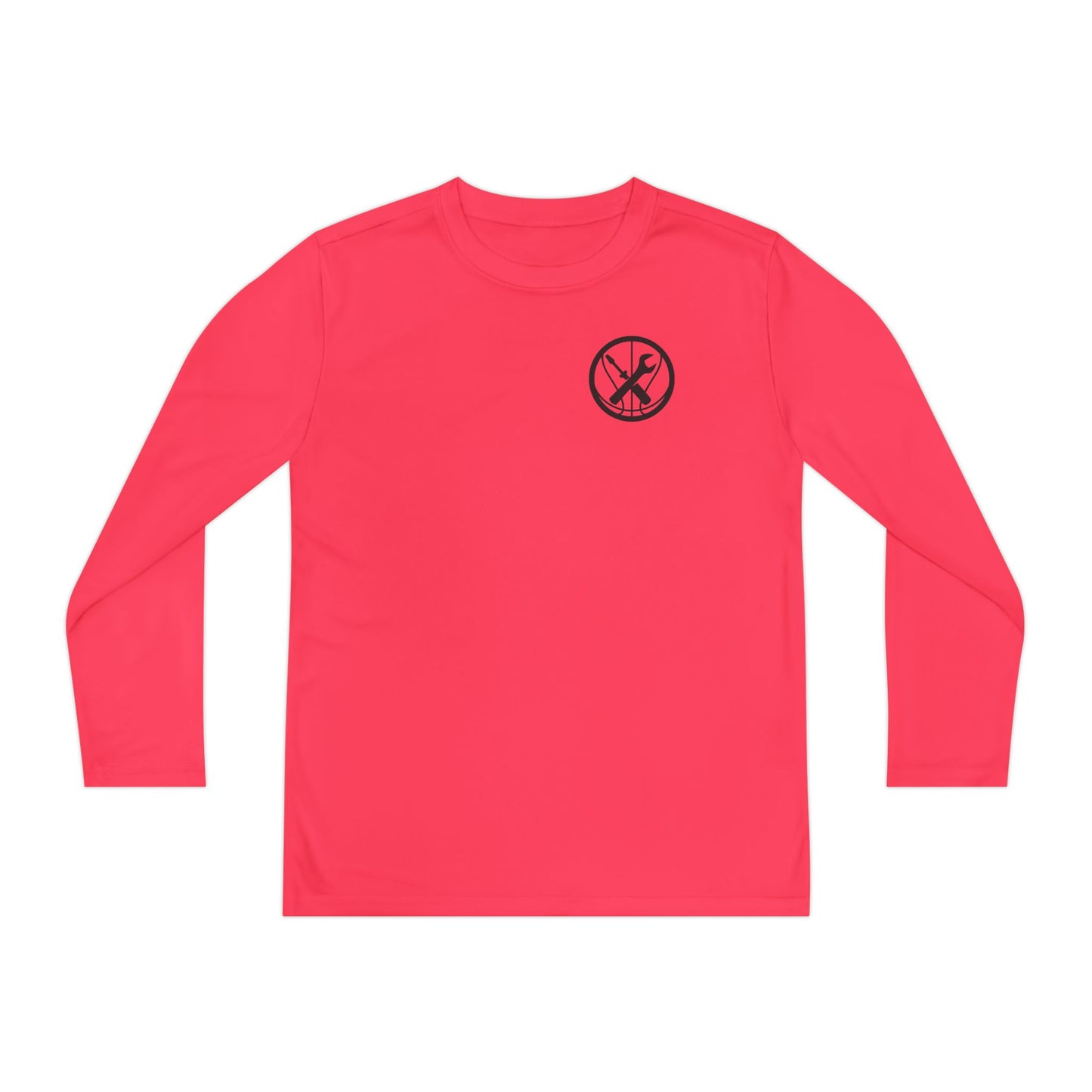 Hoops Mechanic Youth LS Double Logo Tee