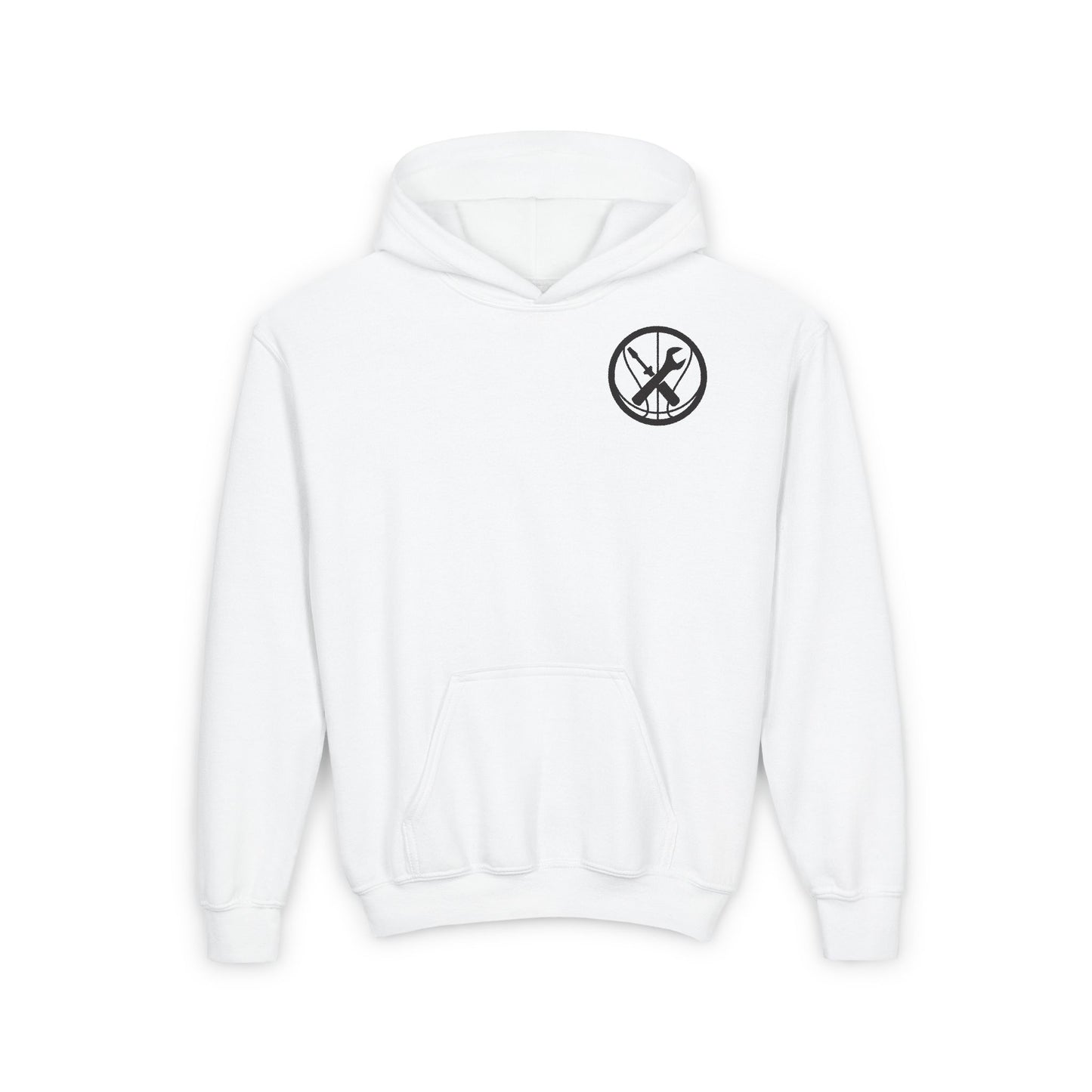 Hoops Mechanic Youth Double Logo Basketball Hoodie