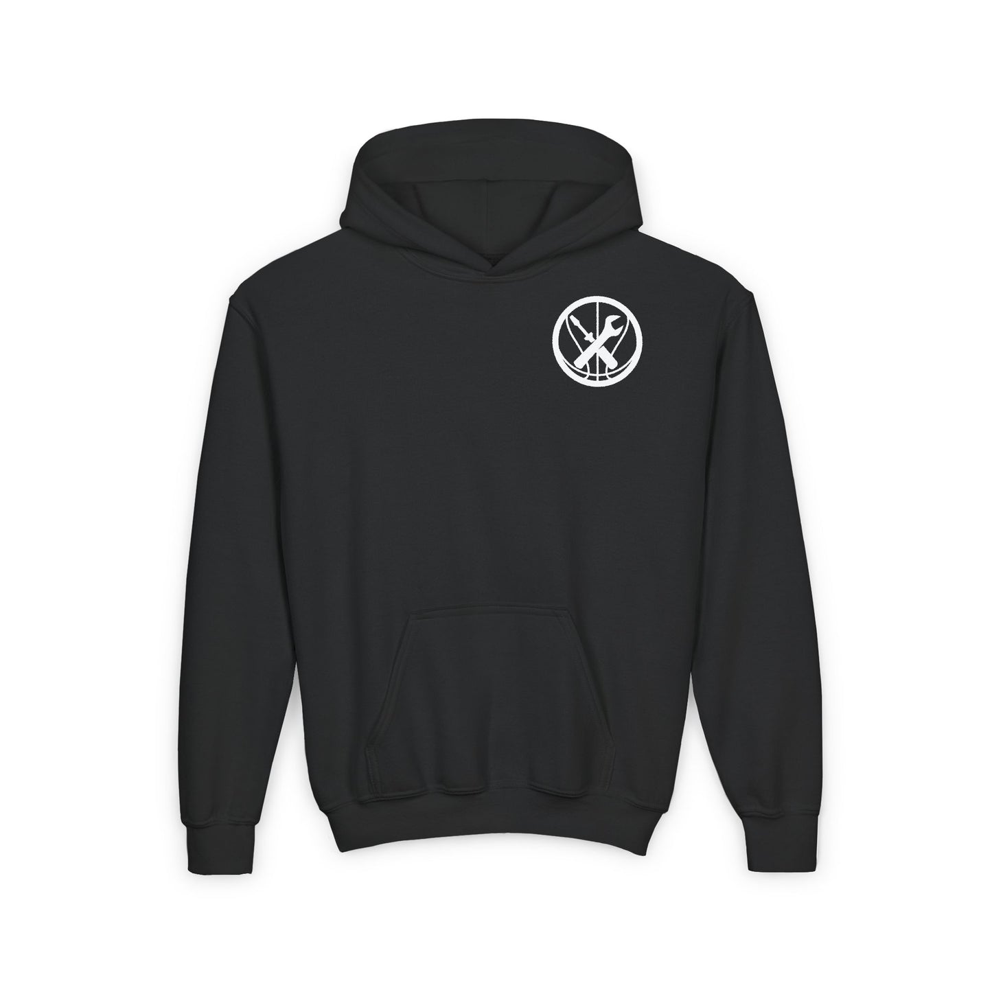 Hoops Mechanic Youth Double Logo Basketball Hoodie