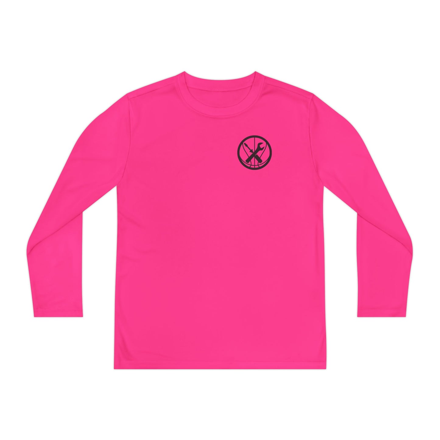 Hoops Mechanic Youth LS Double Logo Tee
