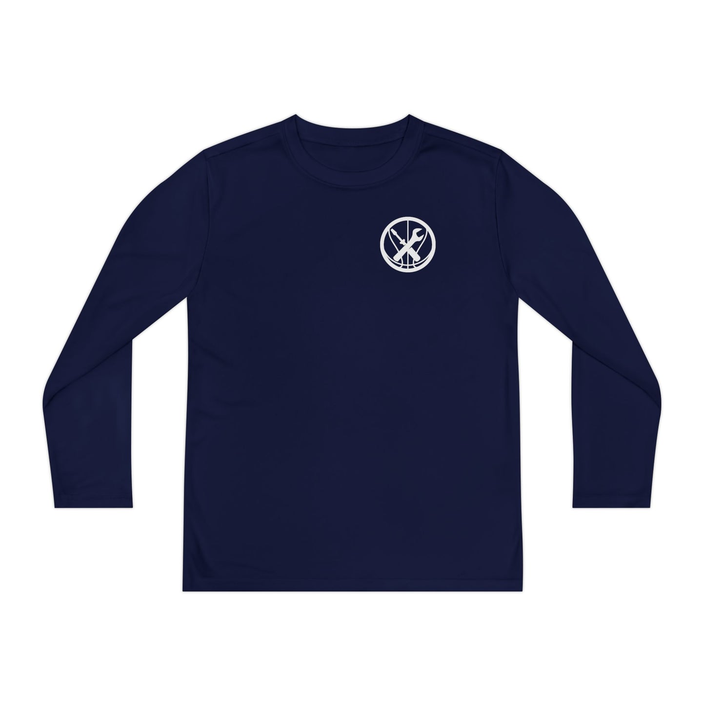 Hoops Mechanic Youth LS Double Logo Tee