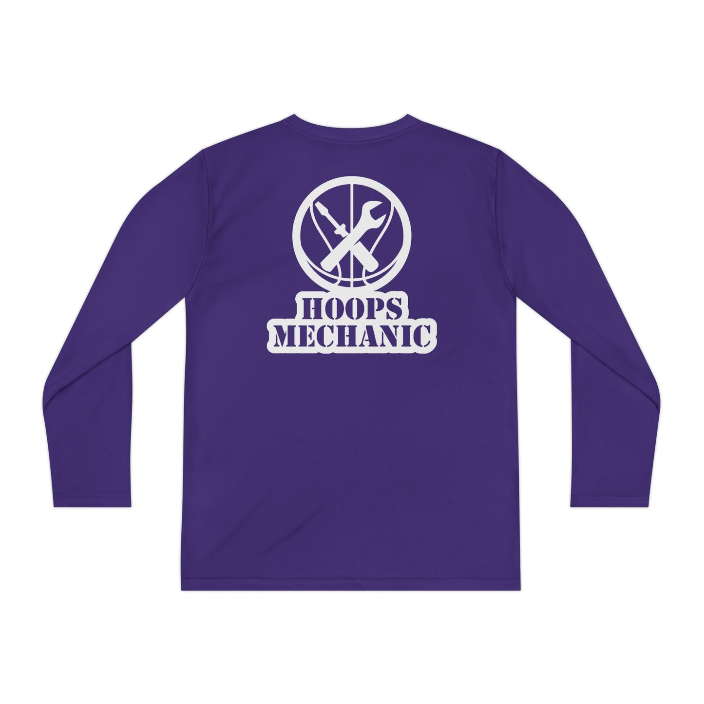 Hoops Mechanic Youth LS Double Logo Tee