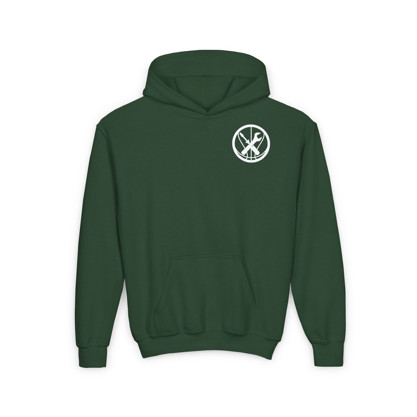Hoops Mechanic Youth Double Logo Basketball Hoodie