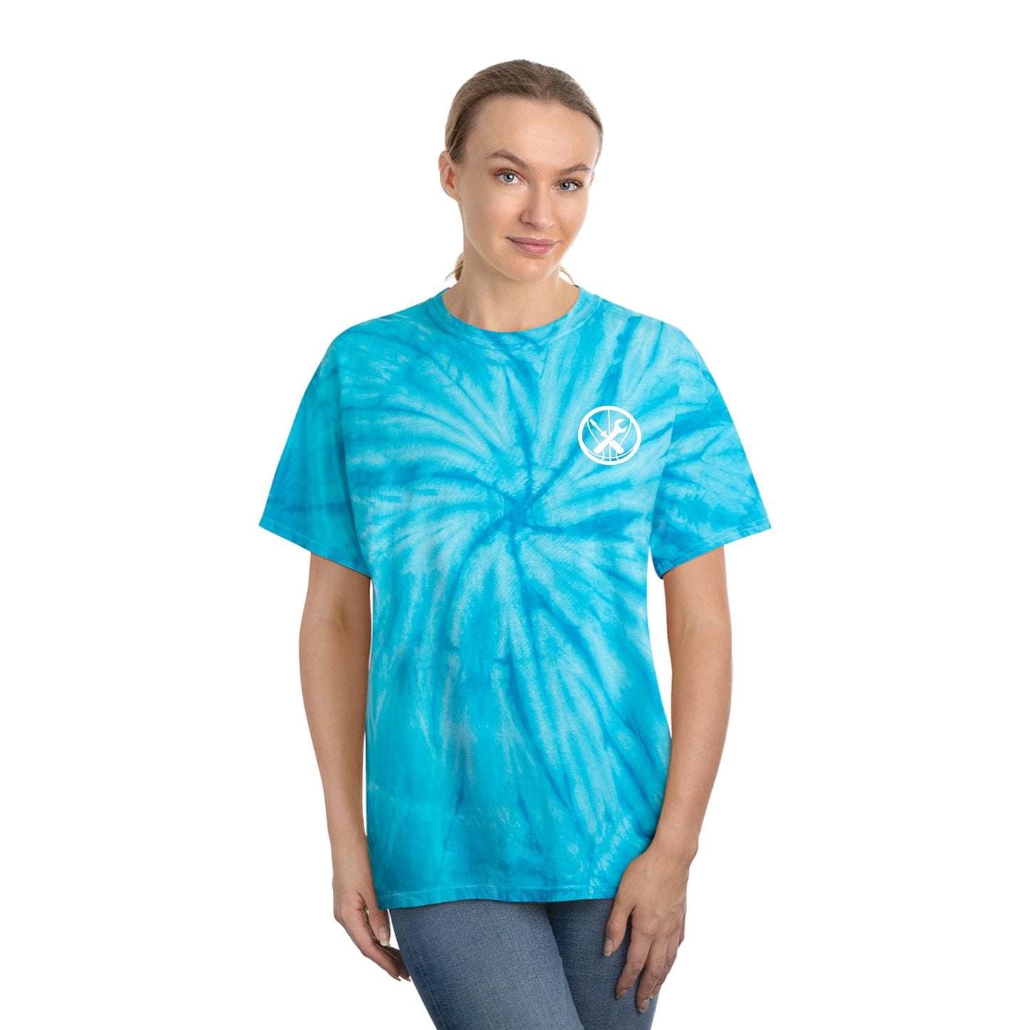 Hoops Mechanic Adult Double Logo Tie-Dye Tee