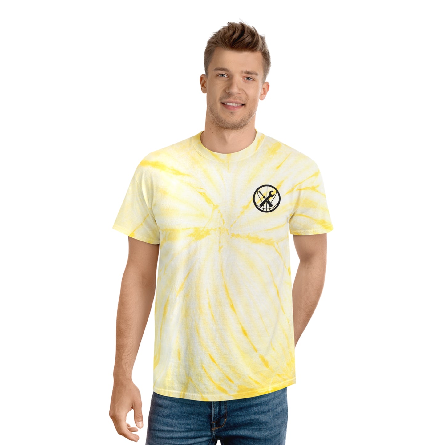 Hoops Mechanic Adult Double Logo Tie-Dye Tee