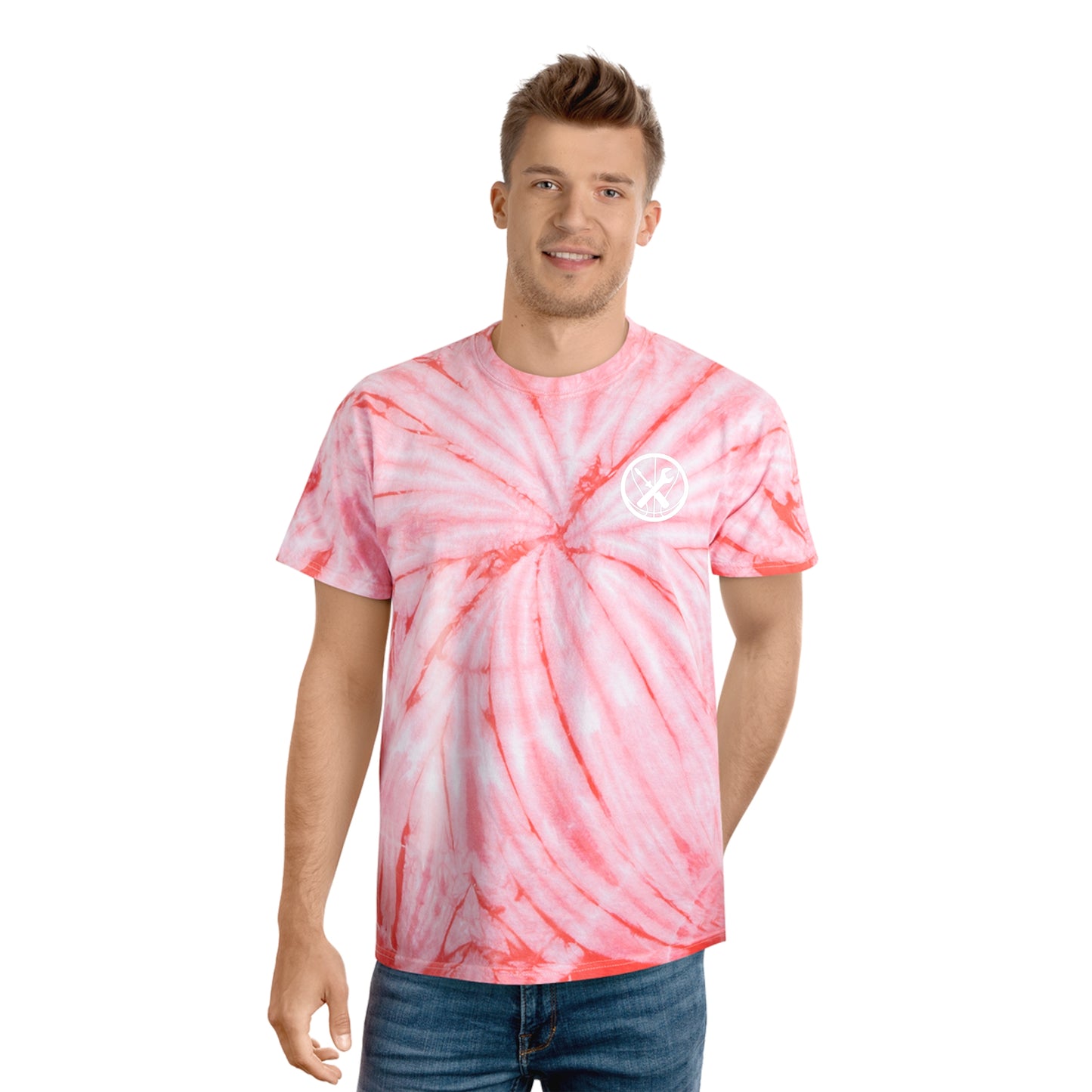 Hoops Mechanic Adult Double Logo Tie-Dye Tee