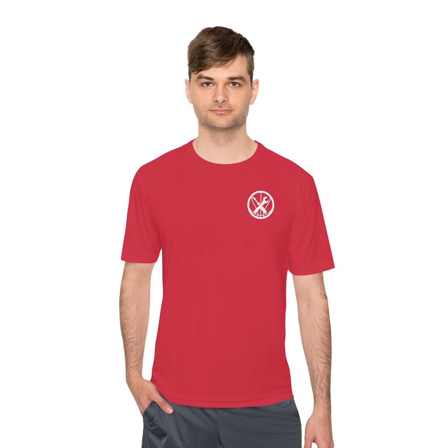 Hoops Mechanic Adult Double Logo Moisture Wicking Tee