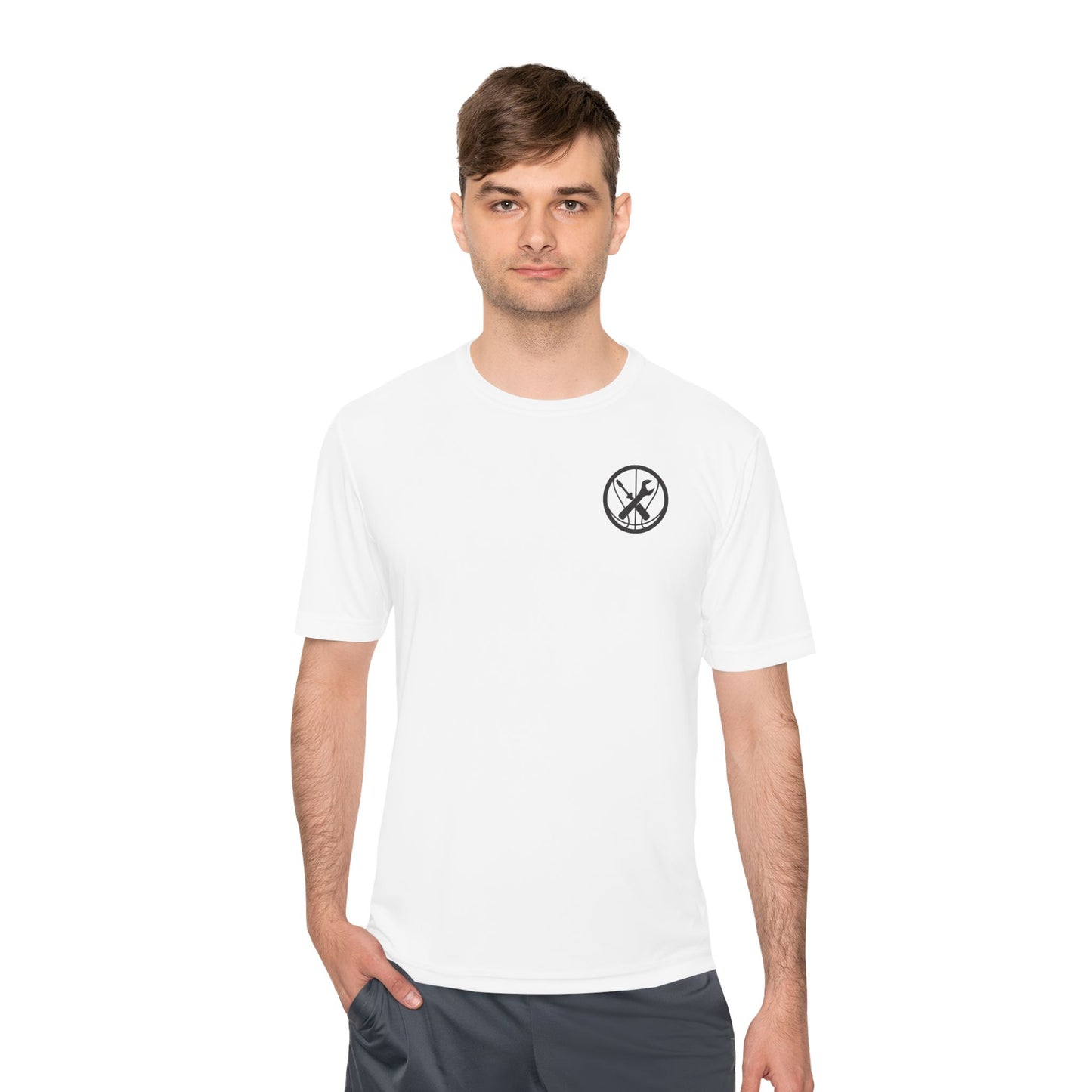 Hoops Mechanic Adult Double Logo Moisture Wicking Tee