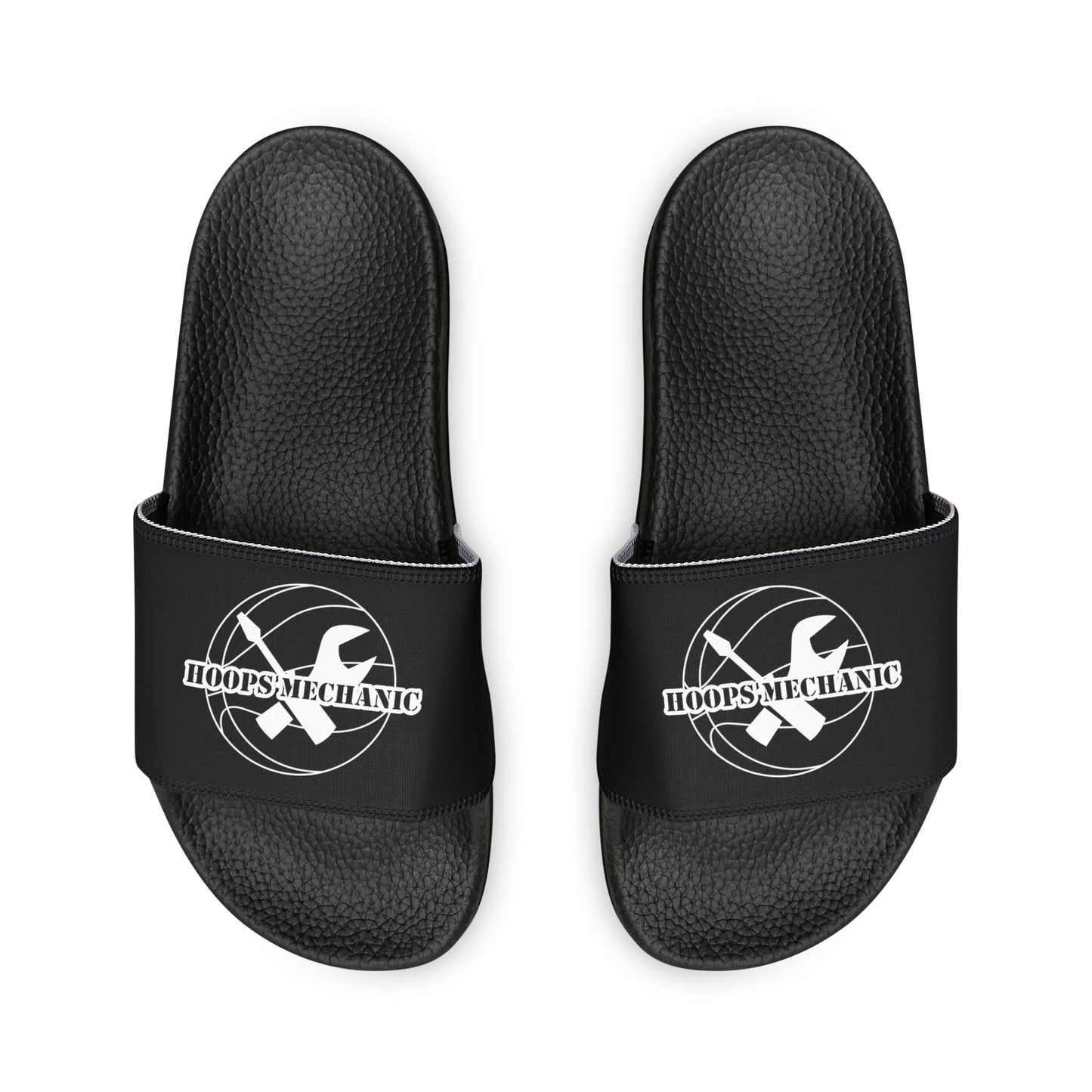 Hoops Mechanic Youth Black PU Slide Sandals