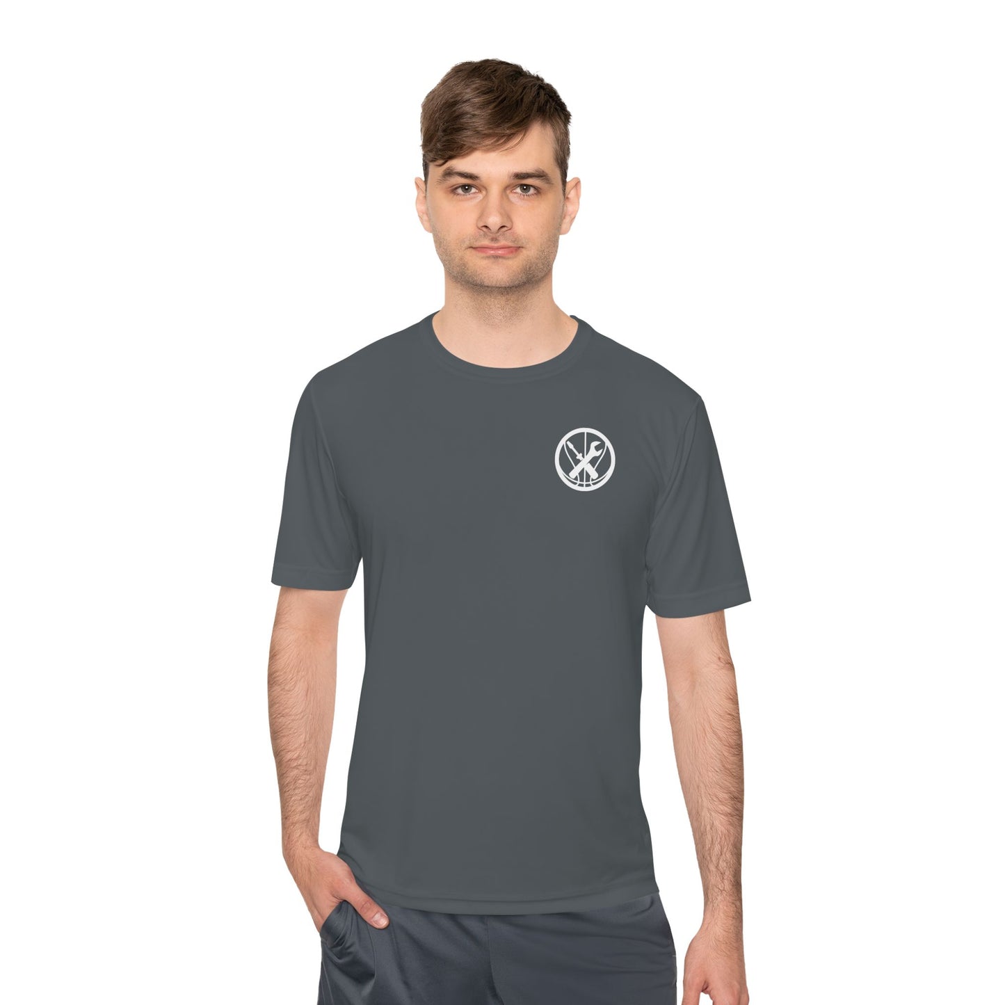 Hoops Mechanic Adult Double Logo Moisture Wicking Tee