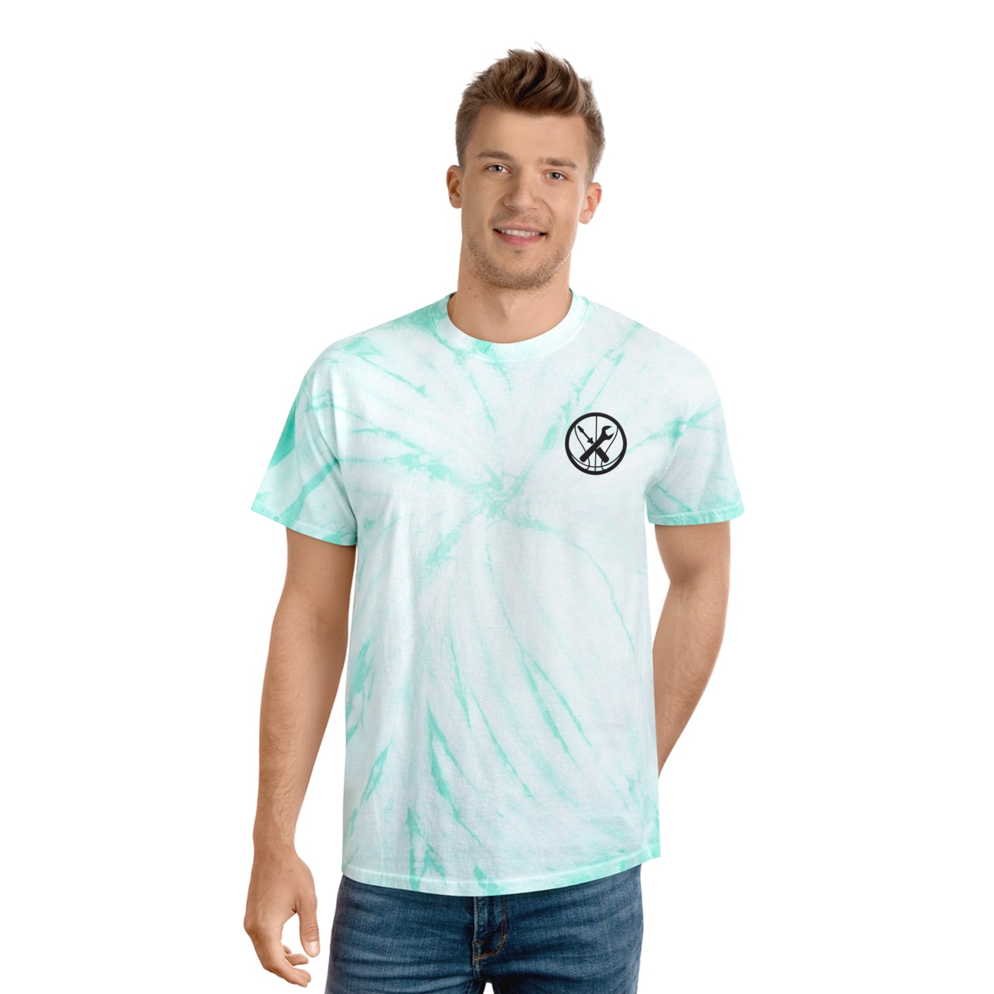 Hoops Mechanic Adult Double Logo Tie-Dye Tee